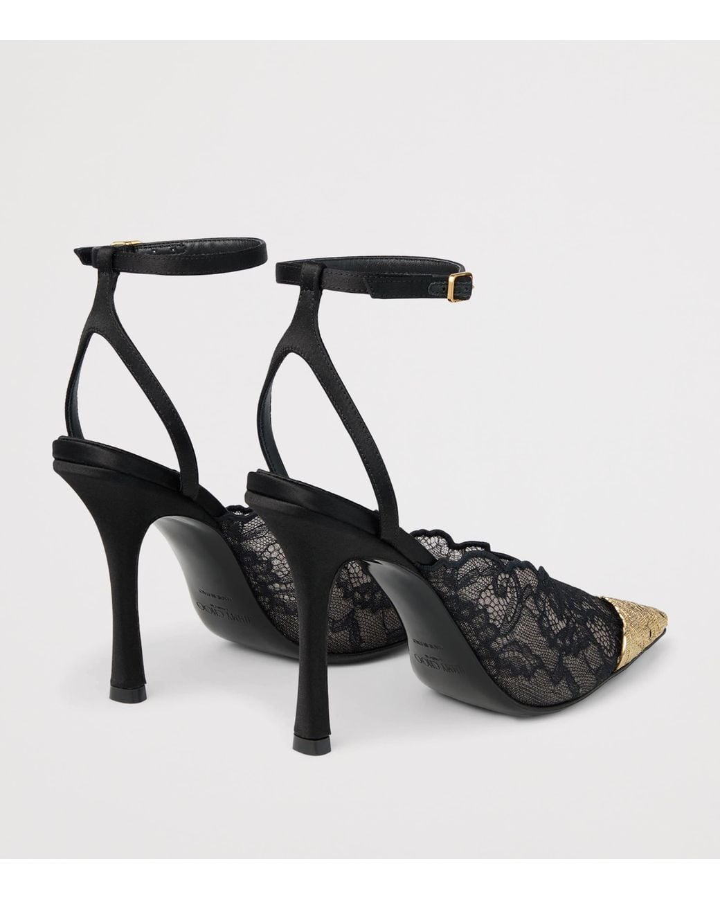 Jimmy Choo Gray Faiz 100 Lace Pumps