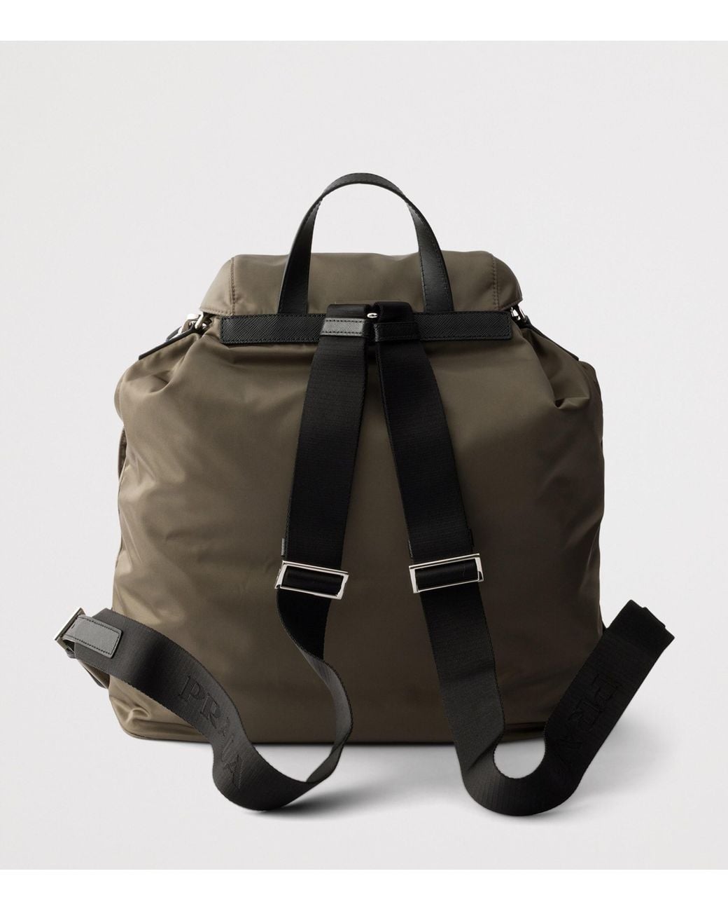 Prada Black Re-Nylon And Leather Explore Backpack for men