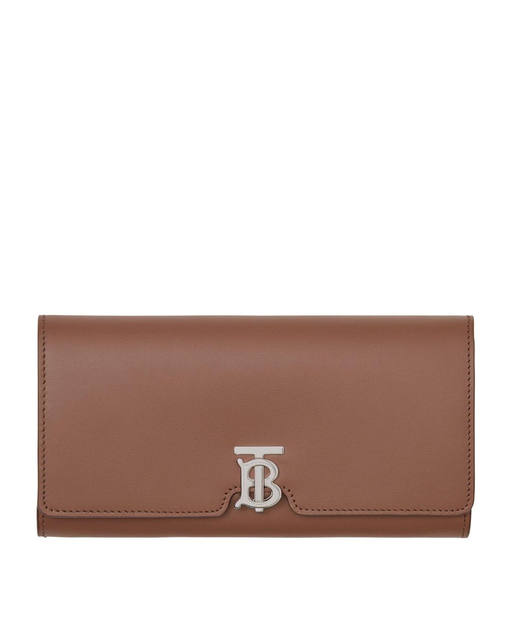 Burberry Leather Tb Monogram Continental Wallet in Brown | Lyst Canada