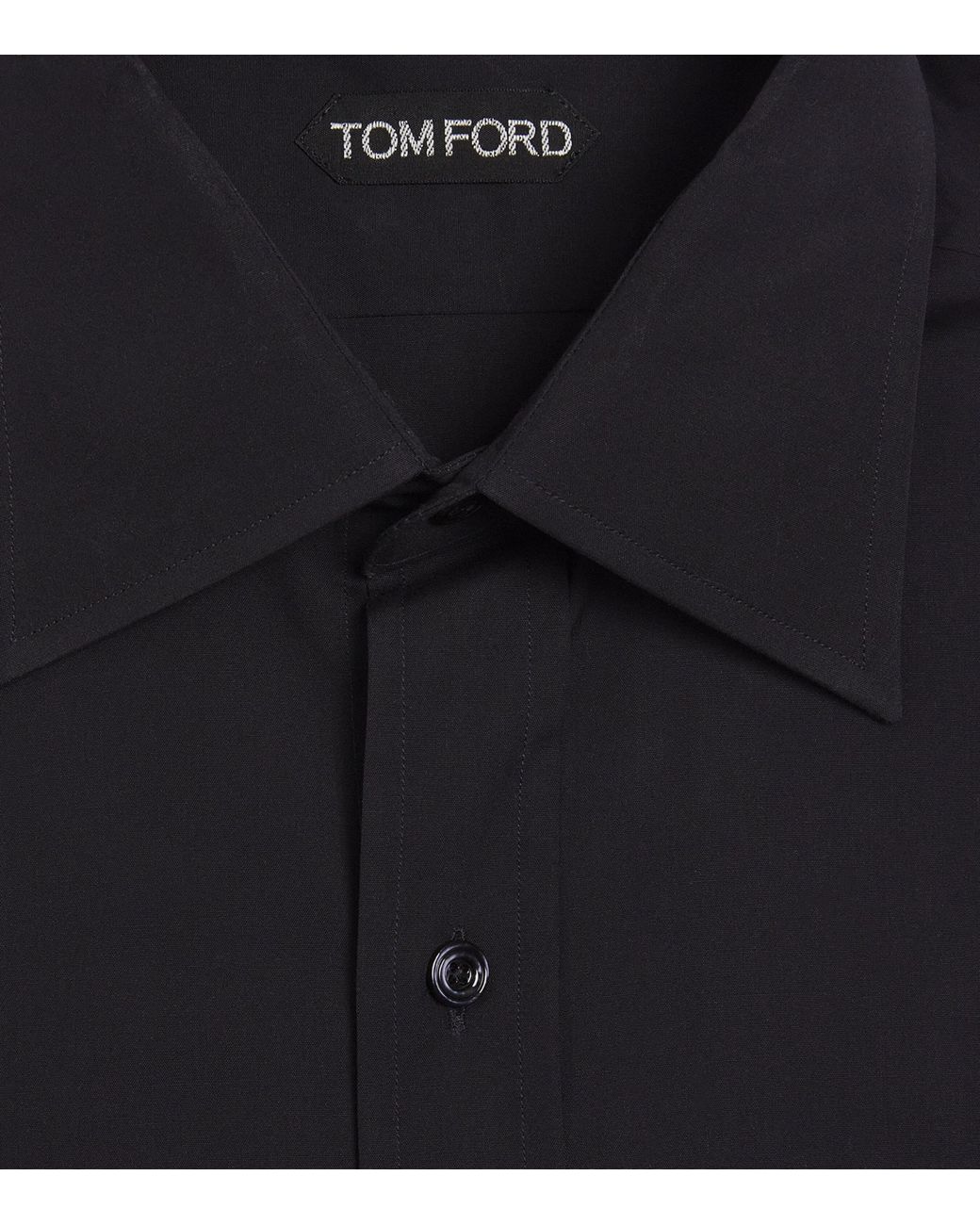 Tom Ford Black Cotton Poplin Slim-Fit Shirt for men