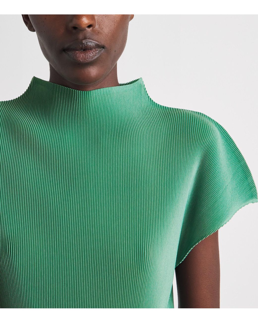 Pleats Please Issey Miyake Green Mist August Top