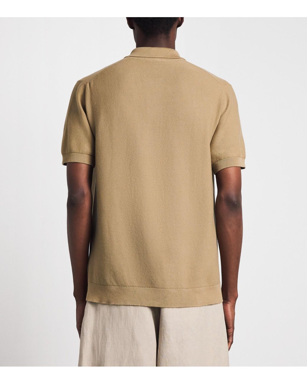 Lacoste Natural Cotton Knitted Polo Shirt for men