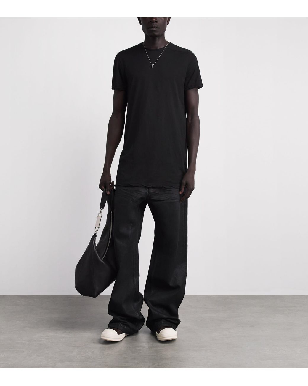 Rick Owens Black Cotton Level T-Shirt for men