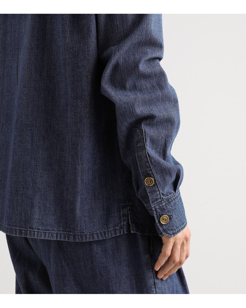 Dolce & Gabbana Blue Denim Shirt for men