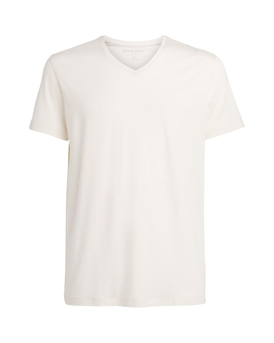 Derek Rose White Basel V-Neck Lounge T-Shirt for men