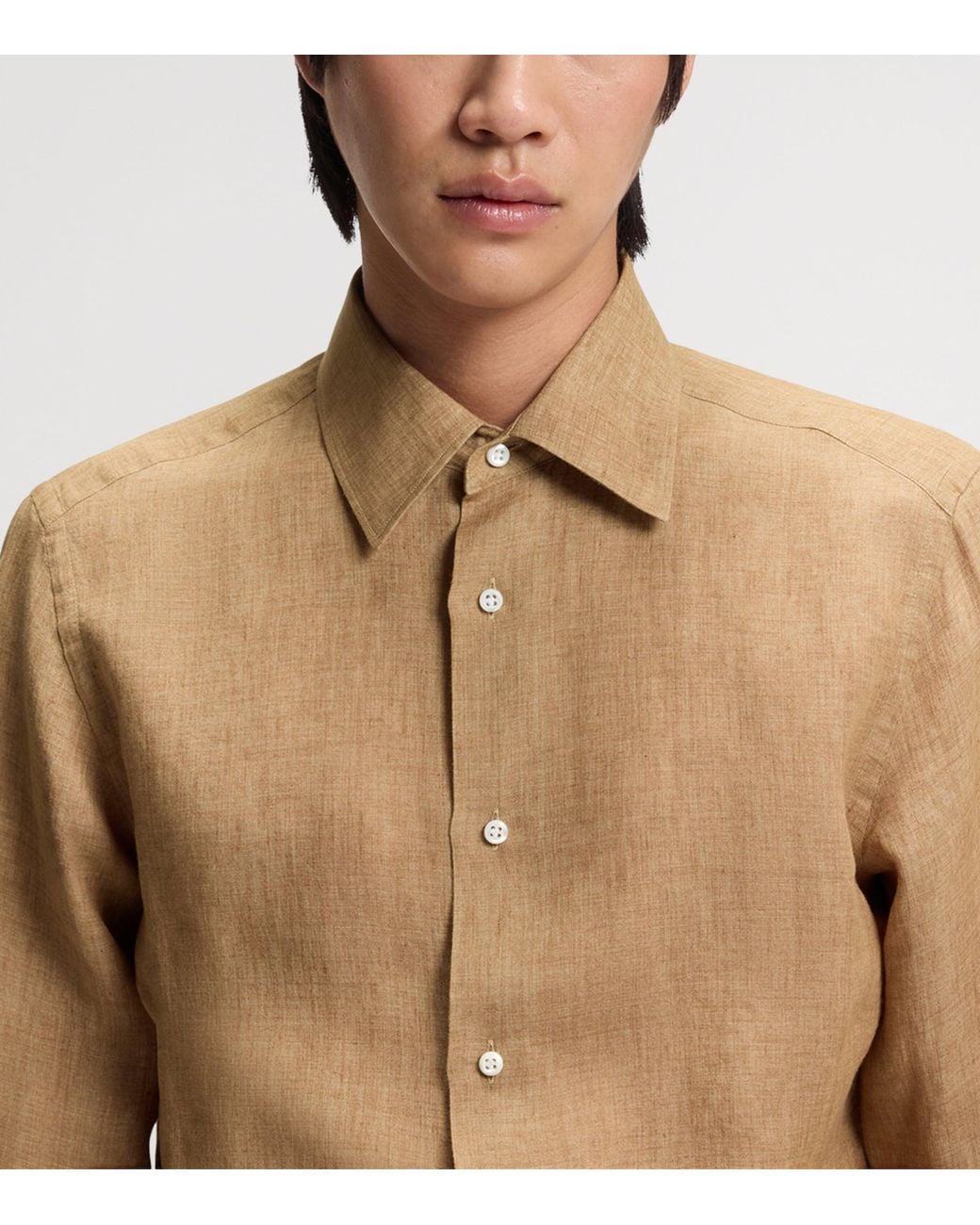 Boss Natural Linen Slim-Fit Shirt for men