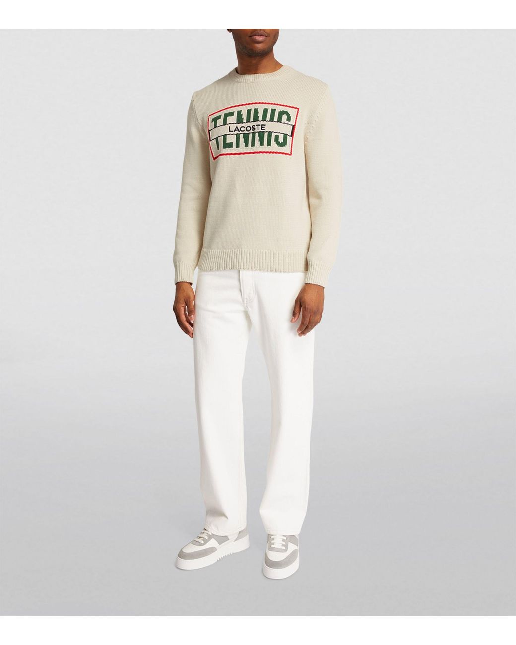 Lacoste Tennis Sweater in White for Men | Lyst