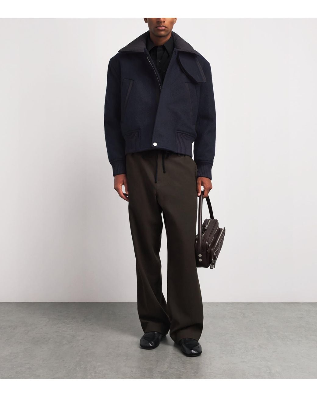 Craig Green Blue Wool Flight Jacket for men