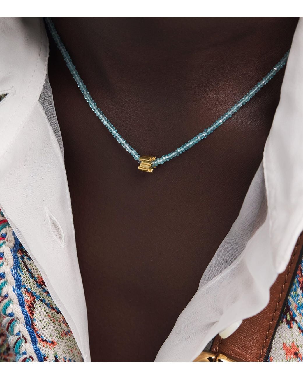 Suzanne Kalan Metallic And Apatite Infinite Beaded Necklace