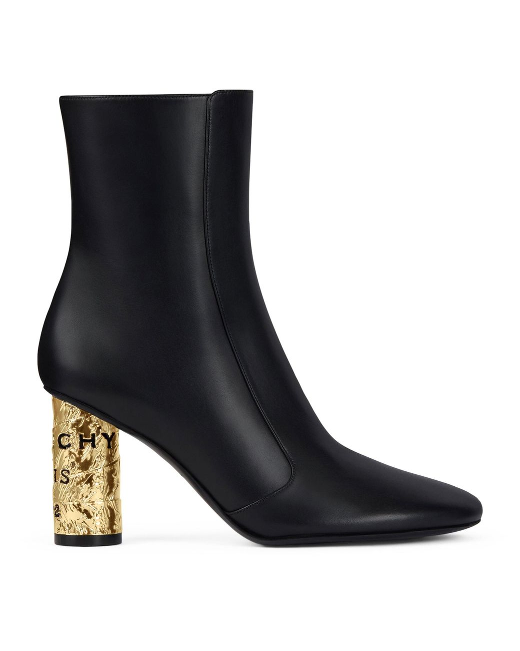 Givenchy Black Leather Tape Heeled Boots 65