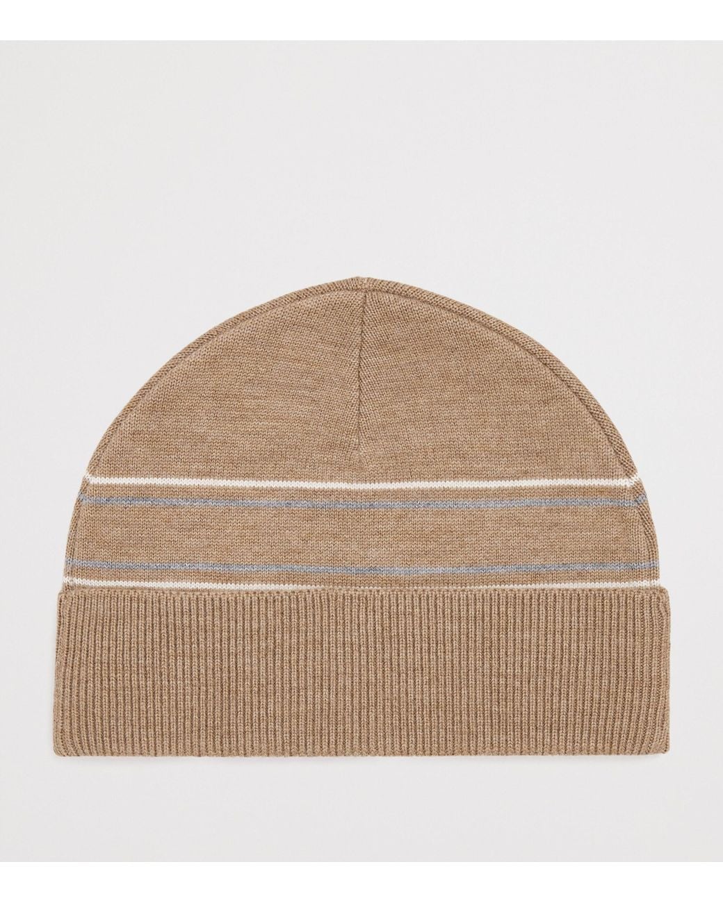Fusalp Natural Wool Stripe Logo Beanie for men