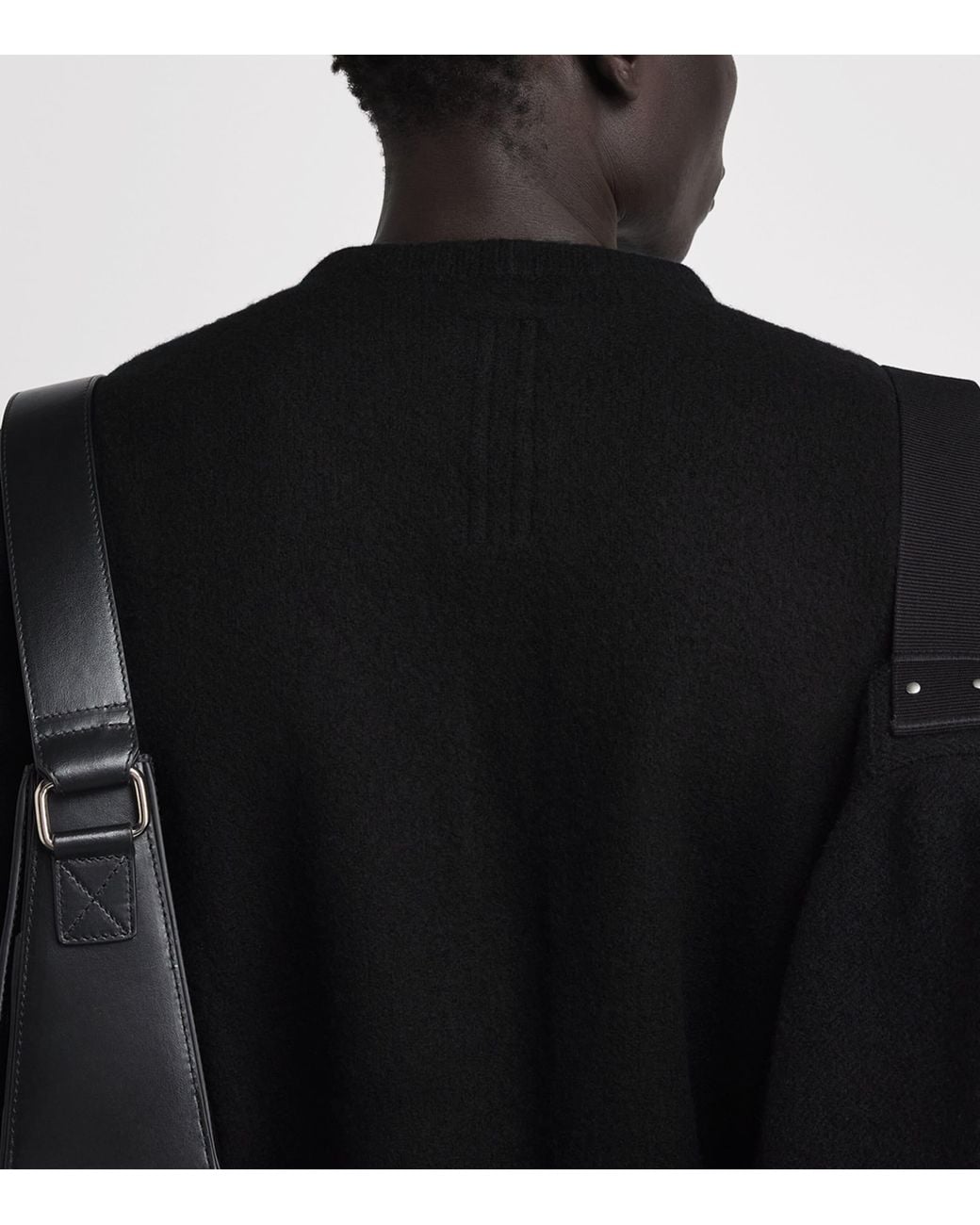 Rick Owens Black Cashmere-Blend Crew-Neck Sweater for men