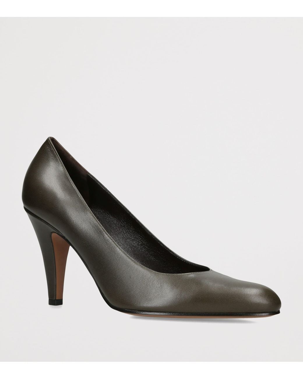 The Row Brown Ornella Leather Pumps 90