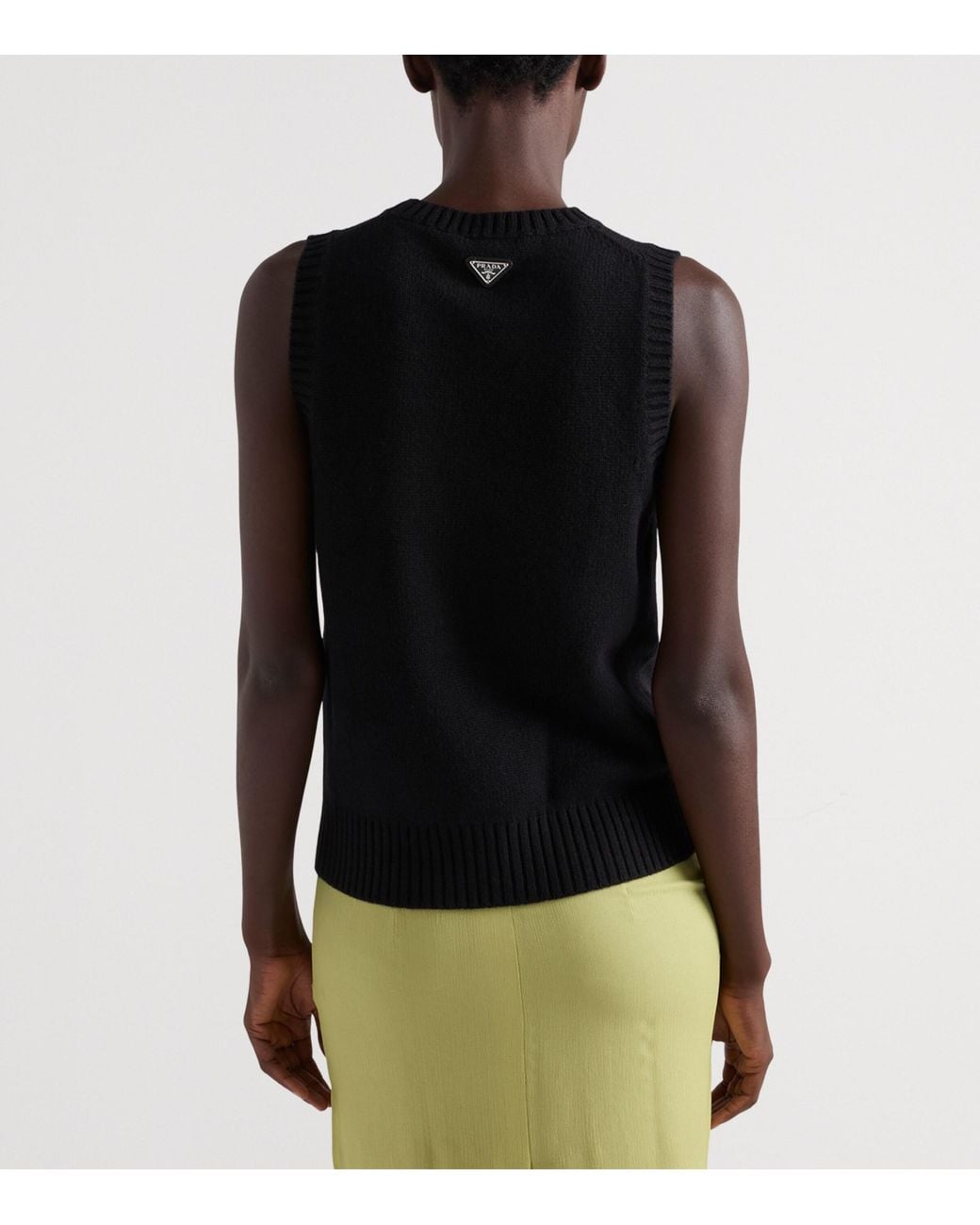 Prada Black Cashmere Sweater Vest