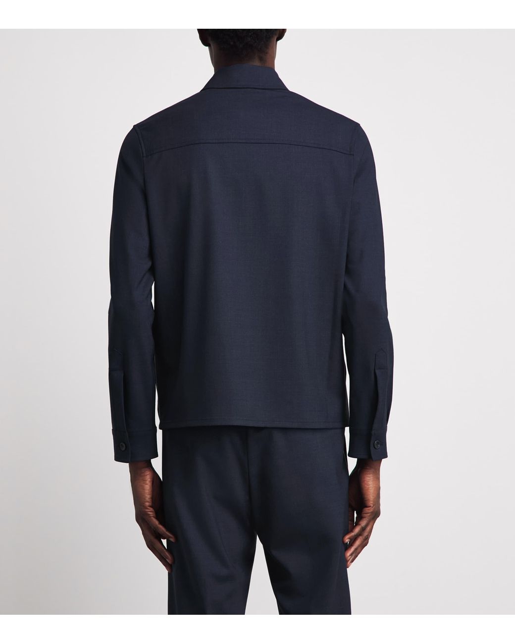 Marco Pescarolo Blue Virgin Wool-Blend Hybrid Jacket for men