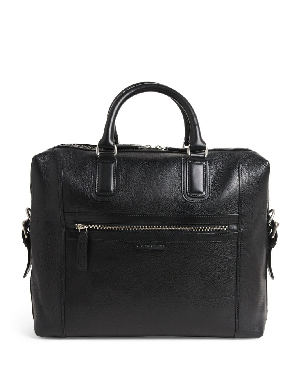 Officine Creative Black Leather Jules Briefcase for men