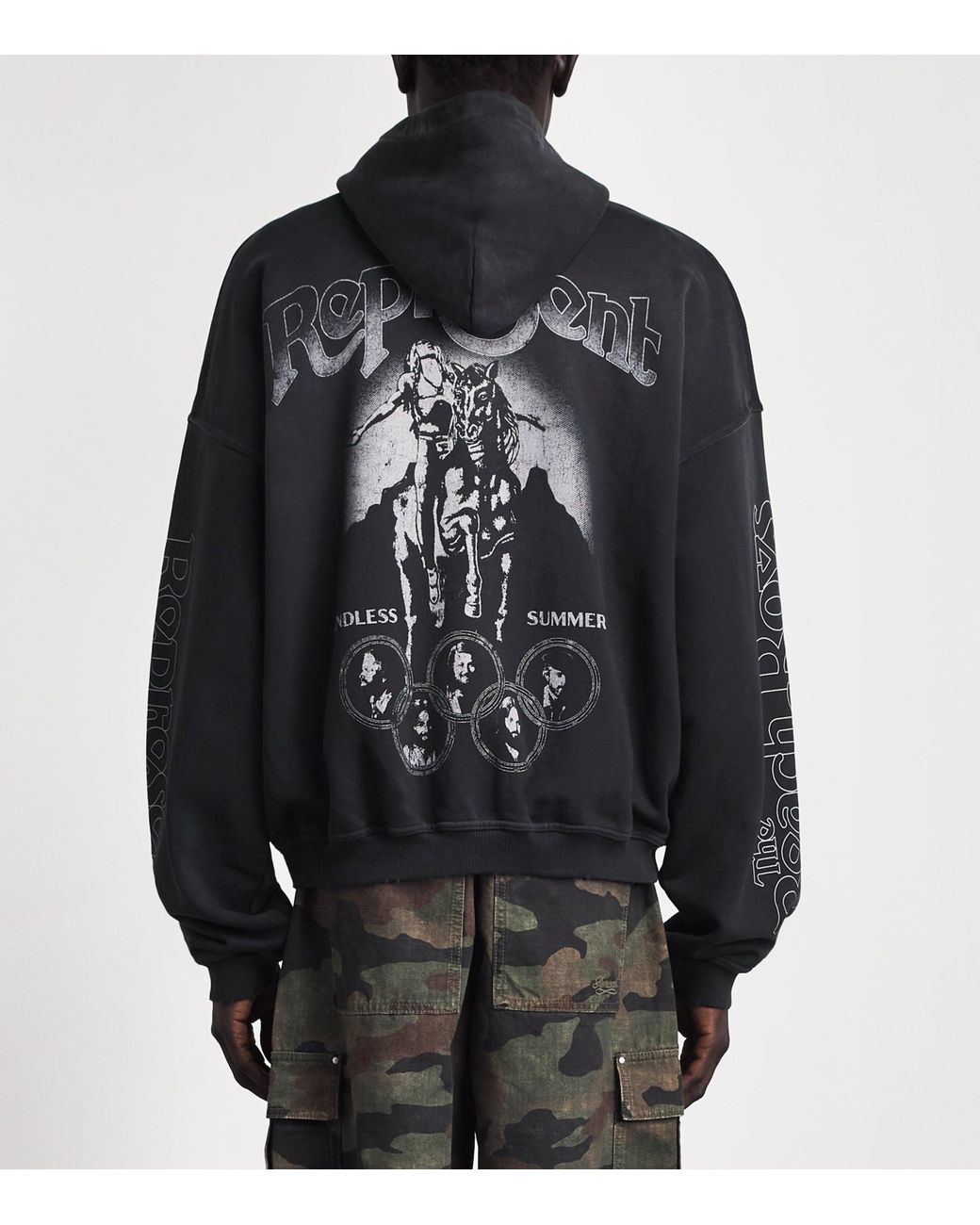 Represent Black Beach Boys Endless Summer Zip-Up Hoodie for men
