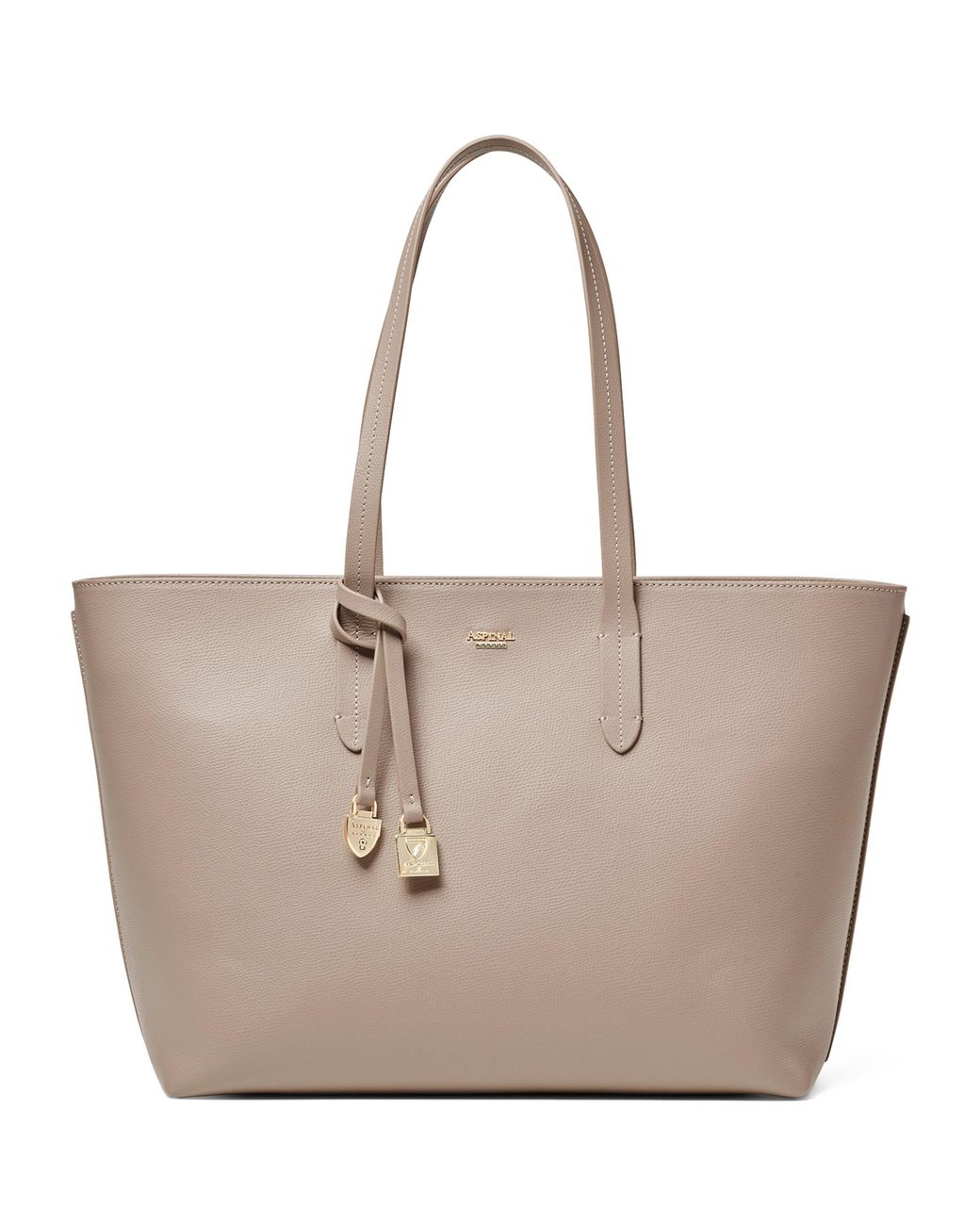 Aspinal Natural Leather East West Tote Bag
