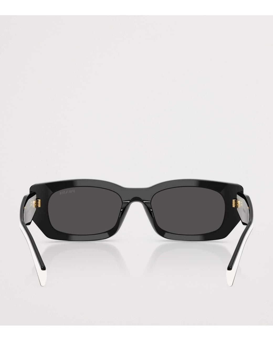 Prada Black Acetate Rectangular Sunglasses