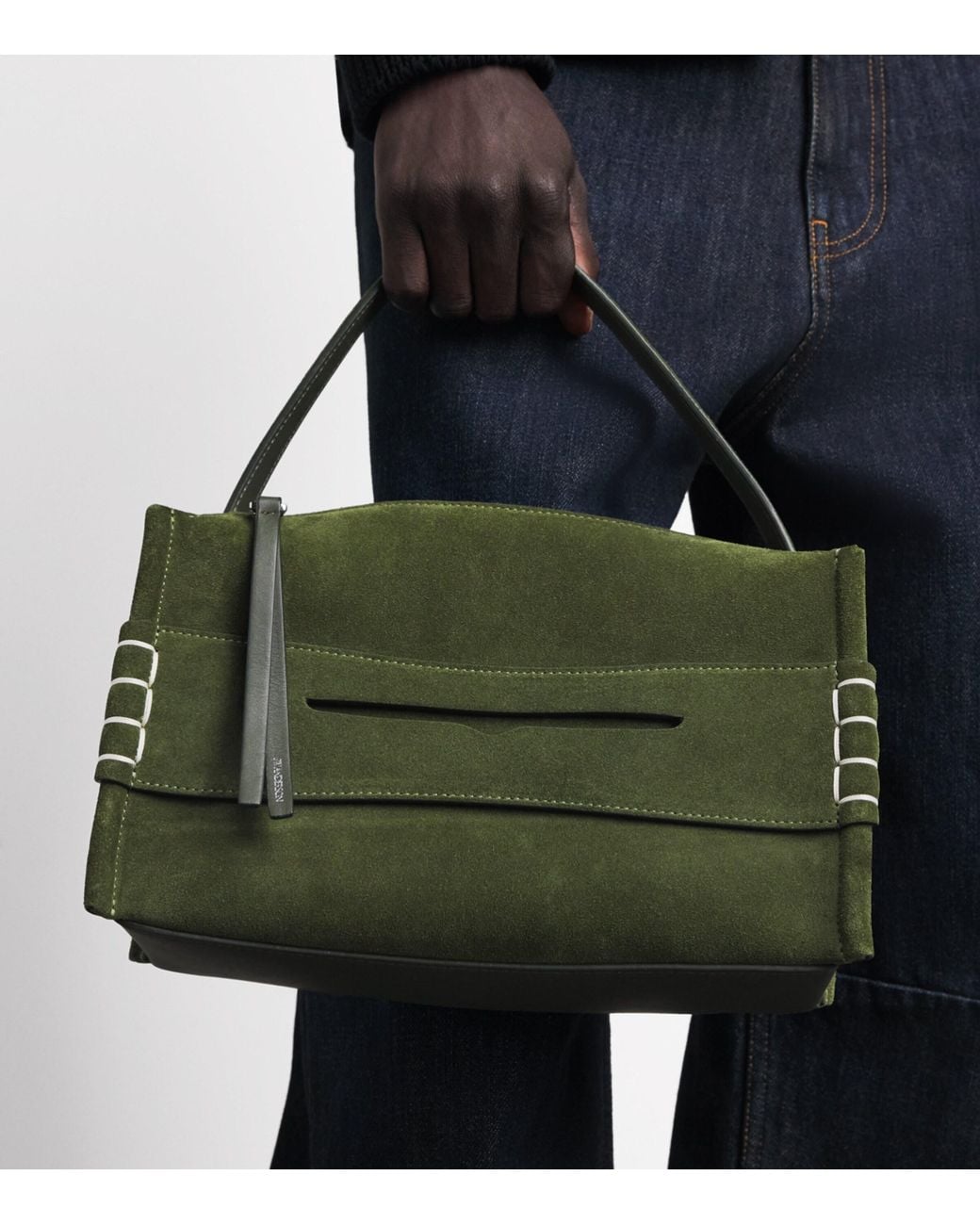 J.W. Anderson Green Leather Loafer Cross-Body Bag for men