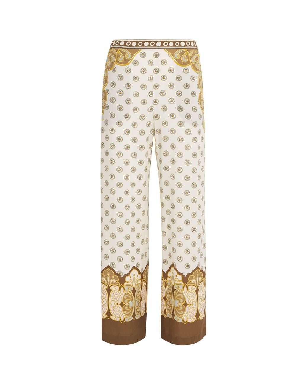 LaDoubleJ Natural Silk Club Wide-Leg Trousers