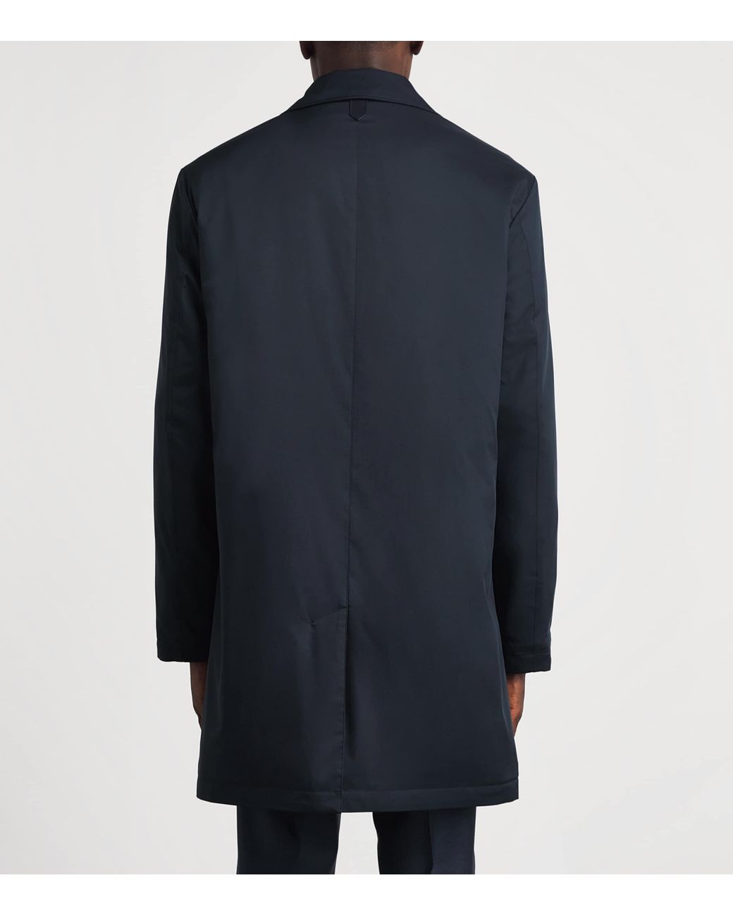 Canali Blue Technical Car Coat for men