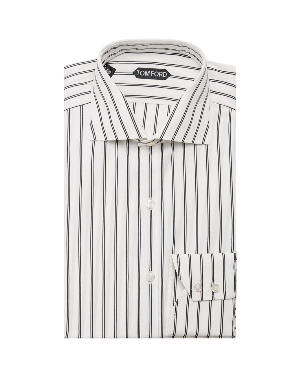 Tom Ford White Cotton Stripe Shirt for men