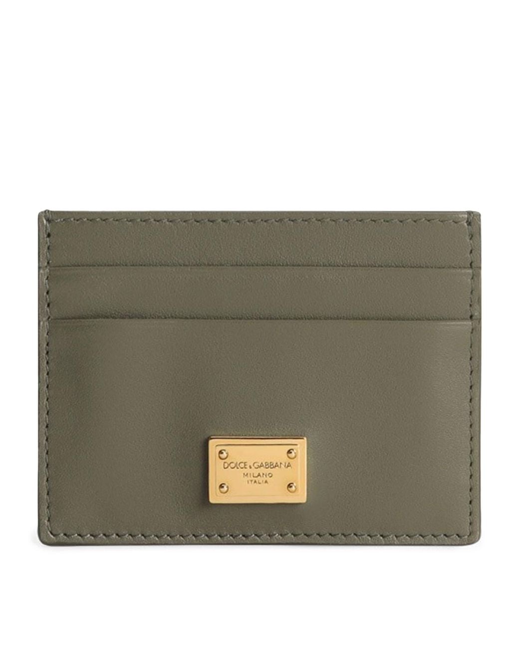 Dolce & Gabbana Green Plongé Calfskin Card Holder