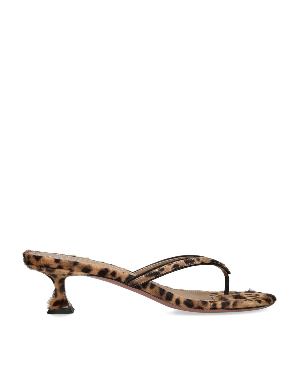 AMINA MUADDI Brown Calf Hair Juliette Sandals 45