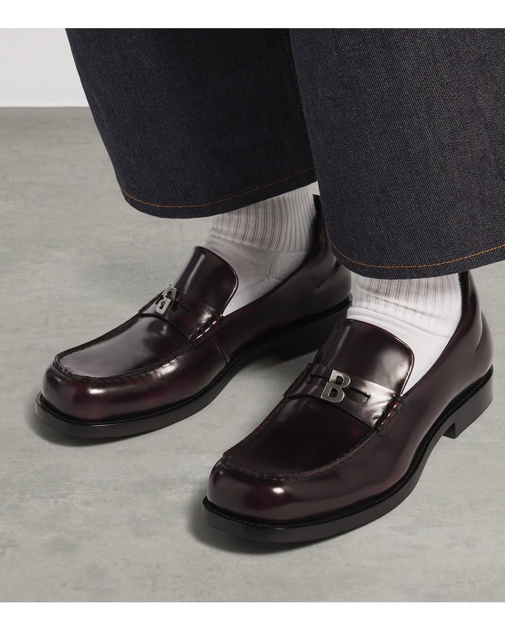 Balenciaga Brown Brushed Leather Comfy Loafers for men