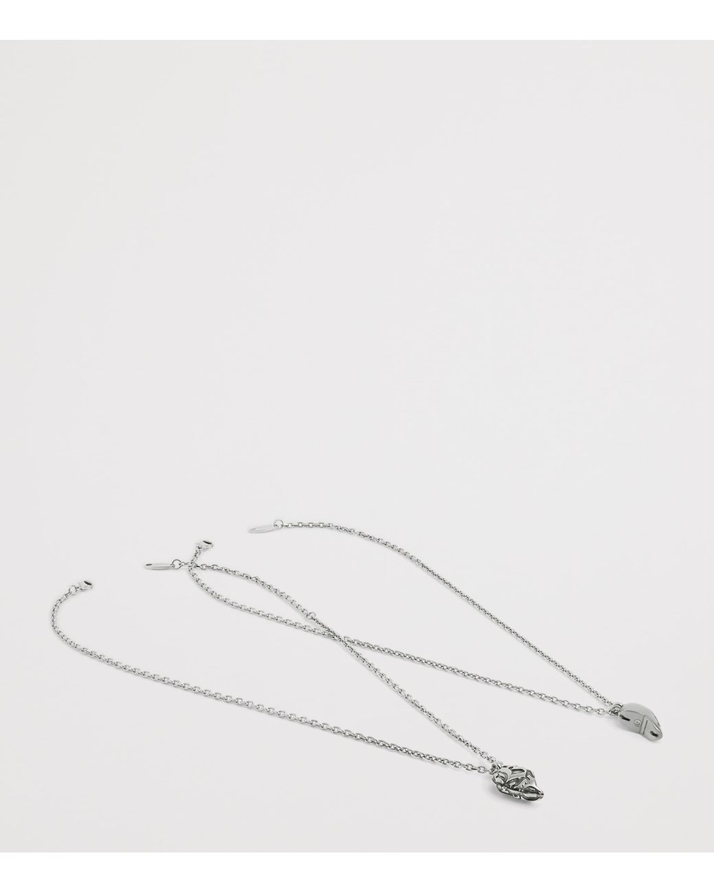 Balenciaga Metallic Engraved Midnight Friendship Necklace