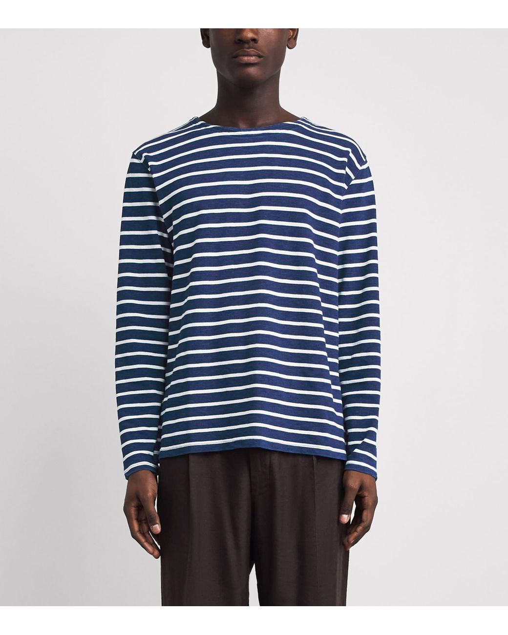 Polo Ralph Lauren Blue Cotton Stripe Long-Sleeve T-Shirt for men