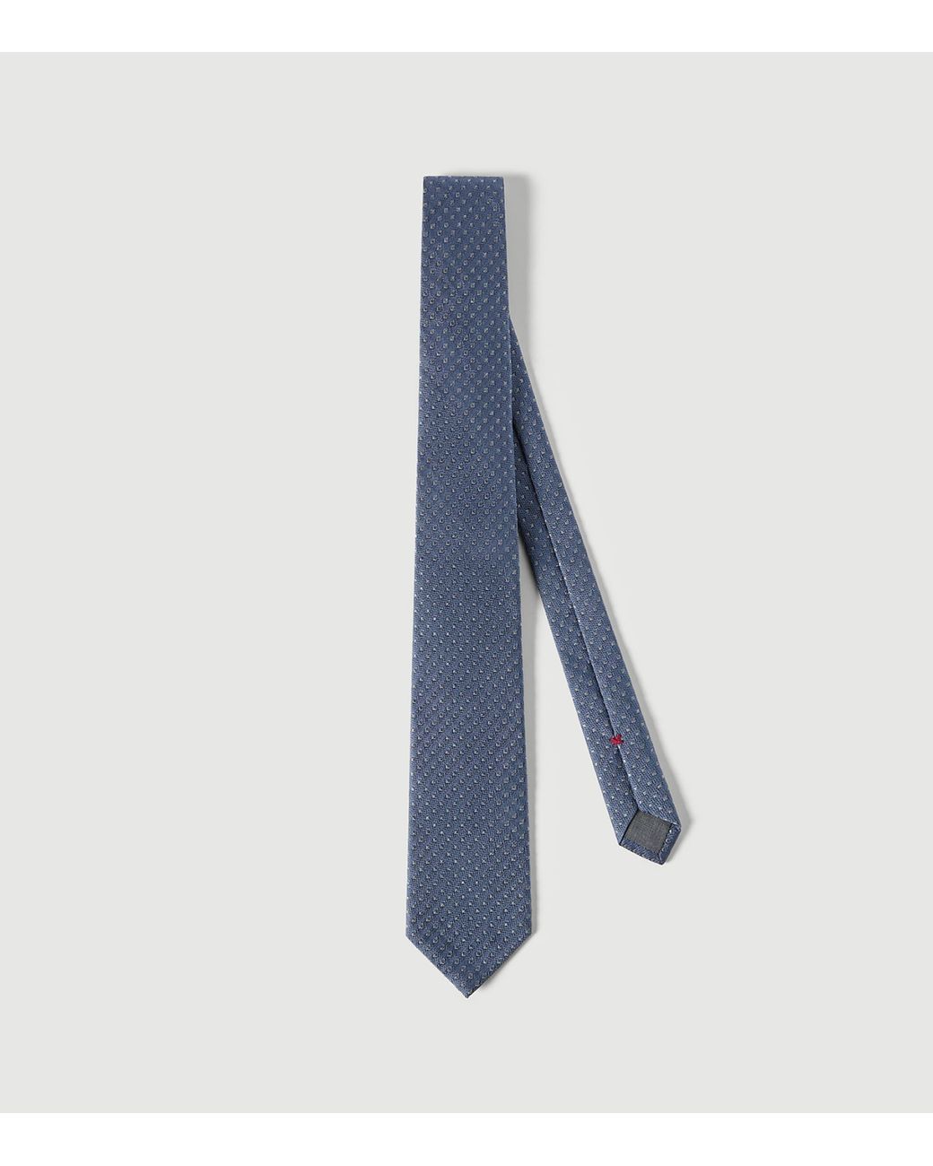 Brunello Cucinelli Blue Silk Jacquard Tie for men