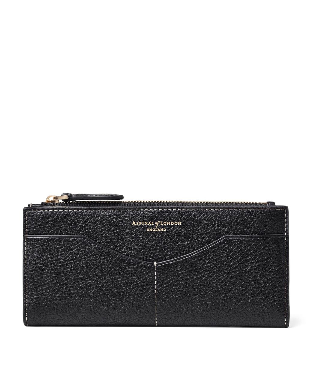 Aspinal Black Large Leather Hudson Purse