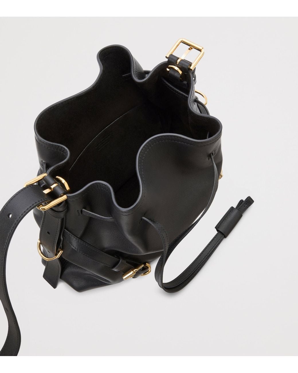 Givenchy Black Small Leather Voyou Bucket Bag