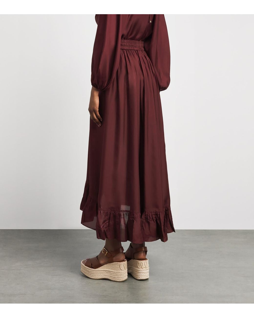 Zimmermann Purple Silk Aster Maxi Skirt