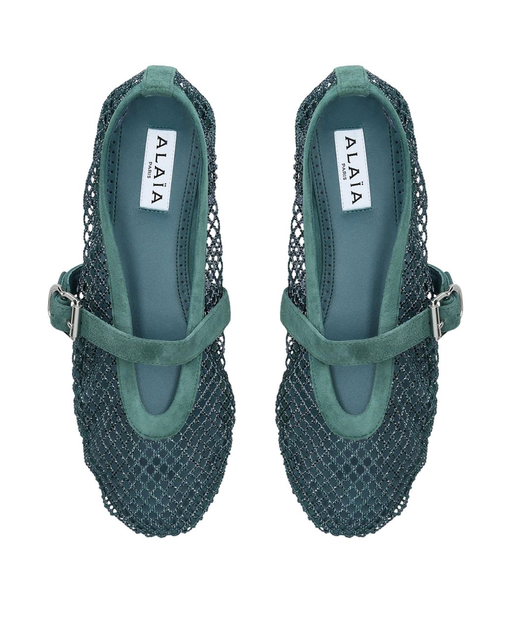 Alaïa Blue Mesh Ballet Flats