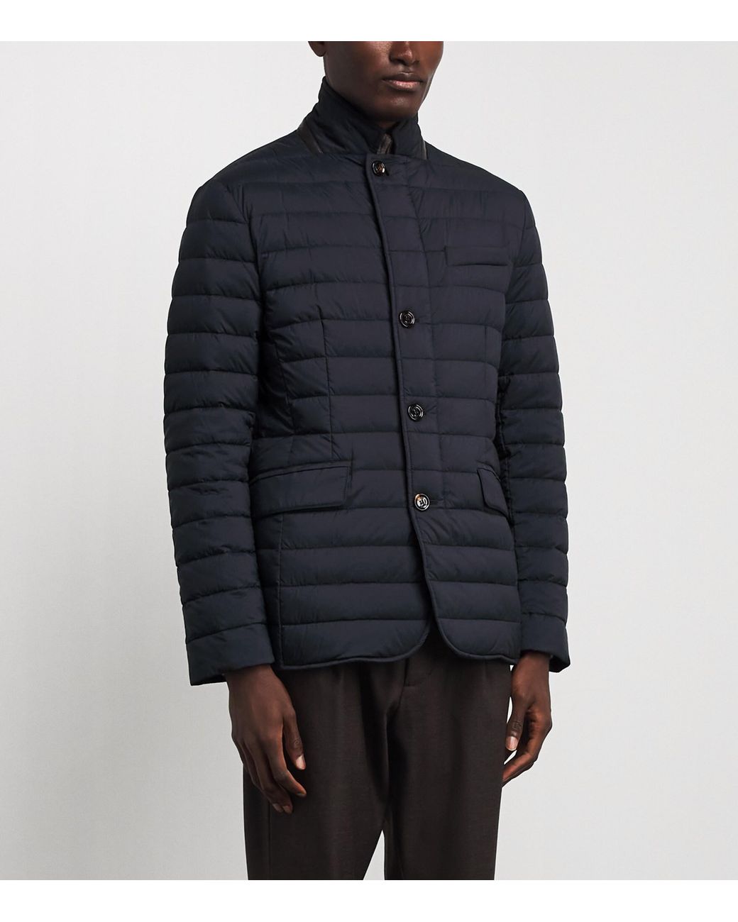 Moorer Blue Quilted Zavyer Jacket for men