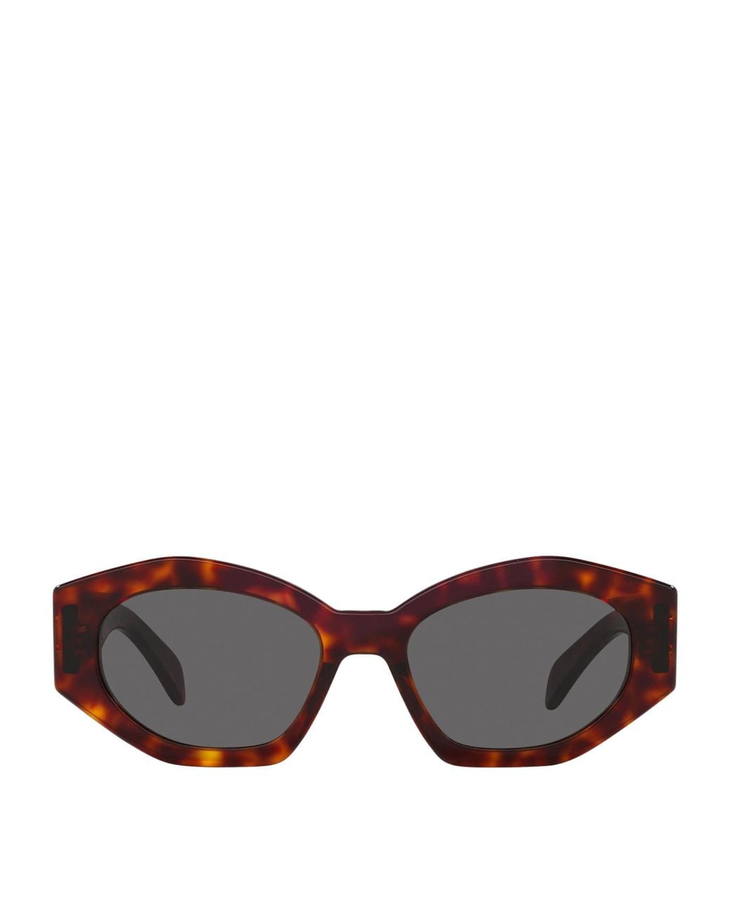Céline Brown Tortoiseshell Cat Eye Oval Sunglasses
