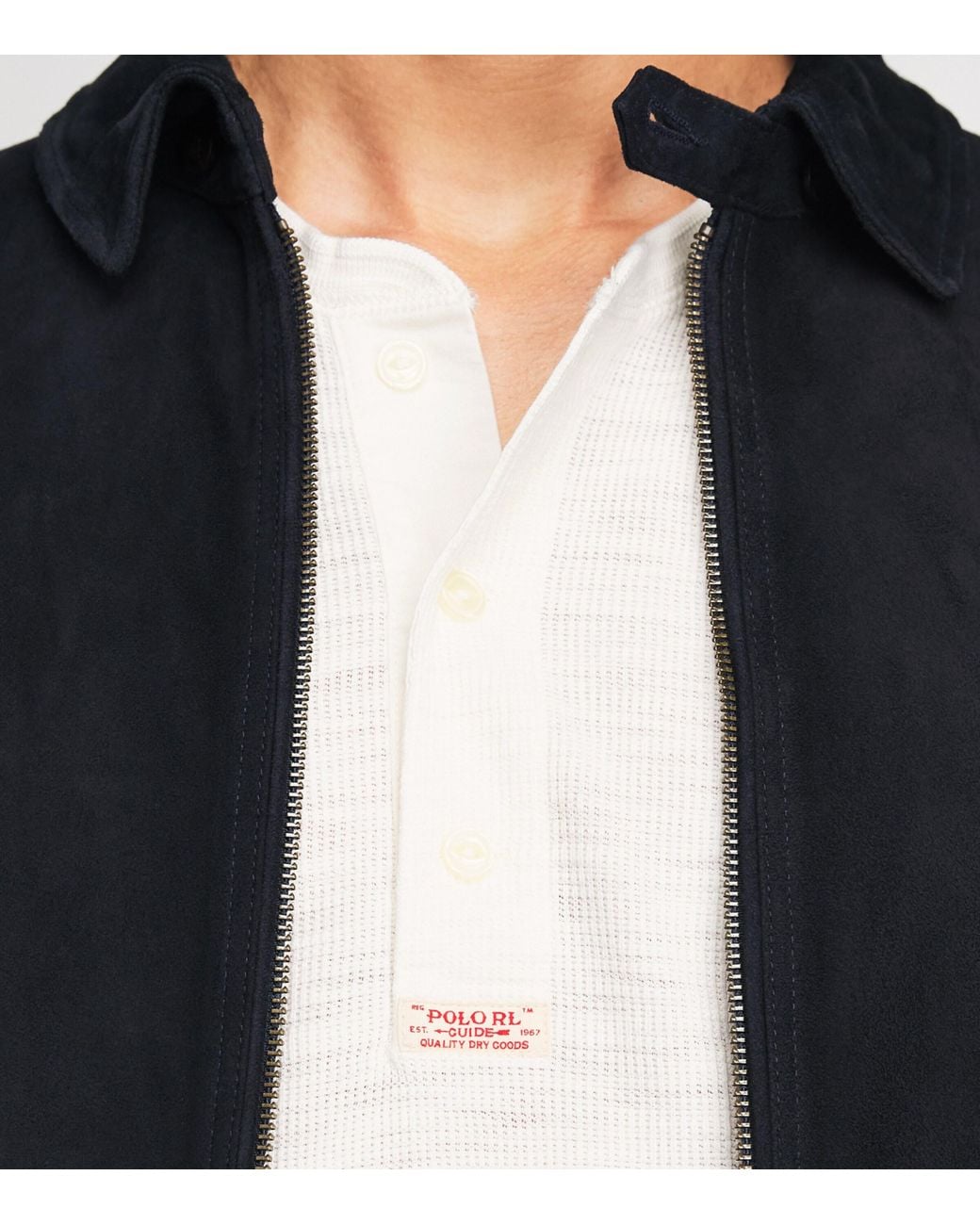 Polo Ralph Lauren White Cotton Waffle-Knit Henley T-Shirt for men
