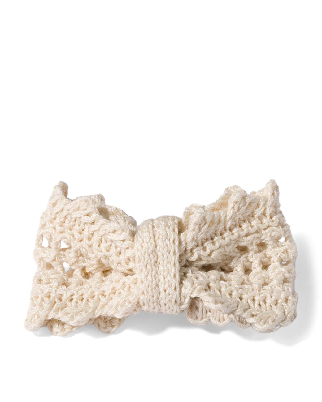 Miu Miu Natural Crochet Bow Hair Clip