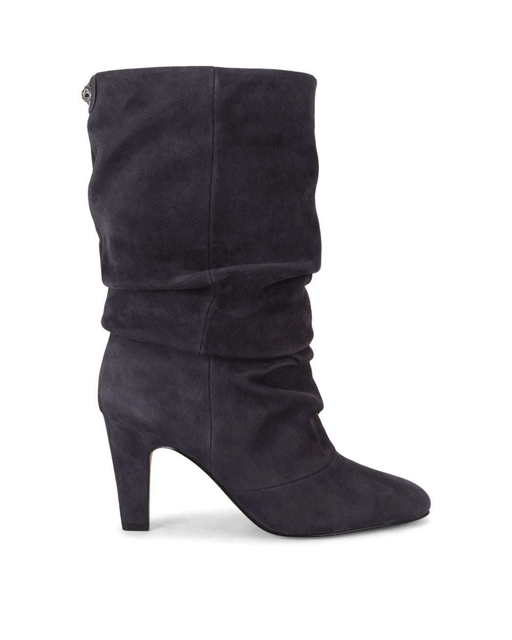 Kurt Geiger Black Suede Barb Slouch Boots