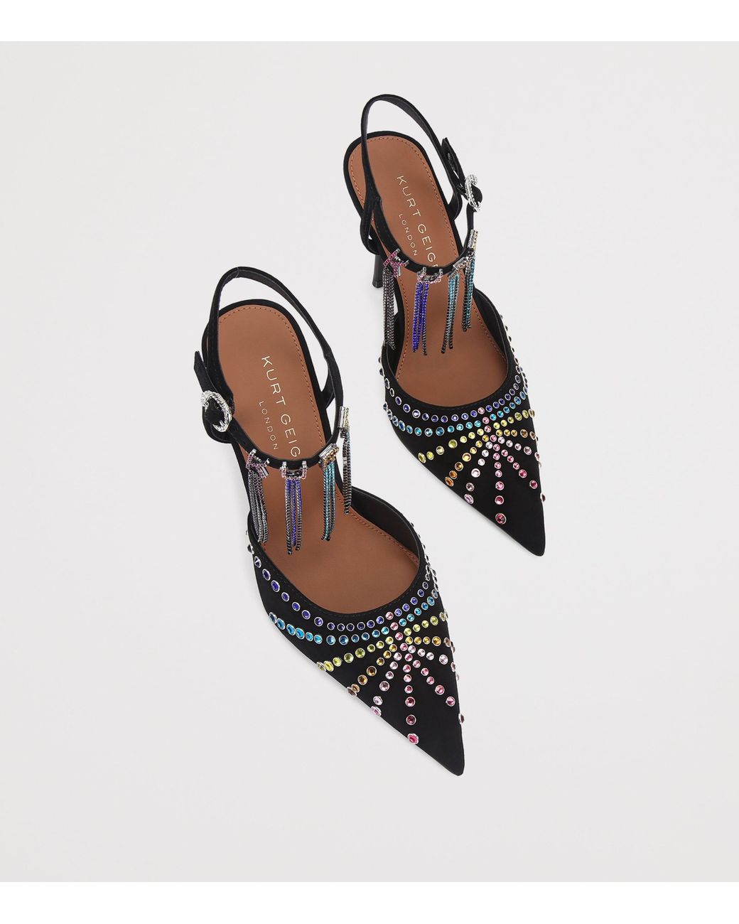 Kurt Geiger Blue Crystal-Embellished Heels