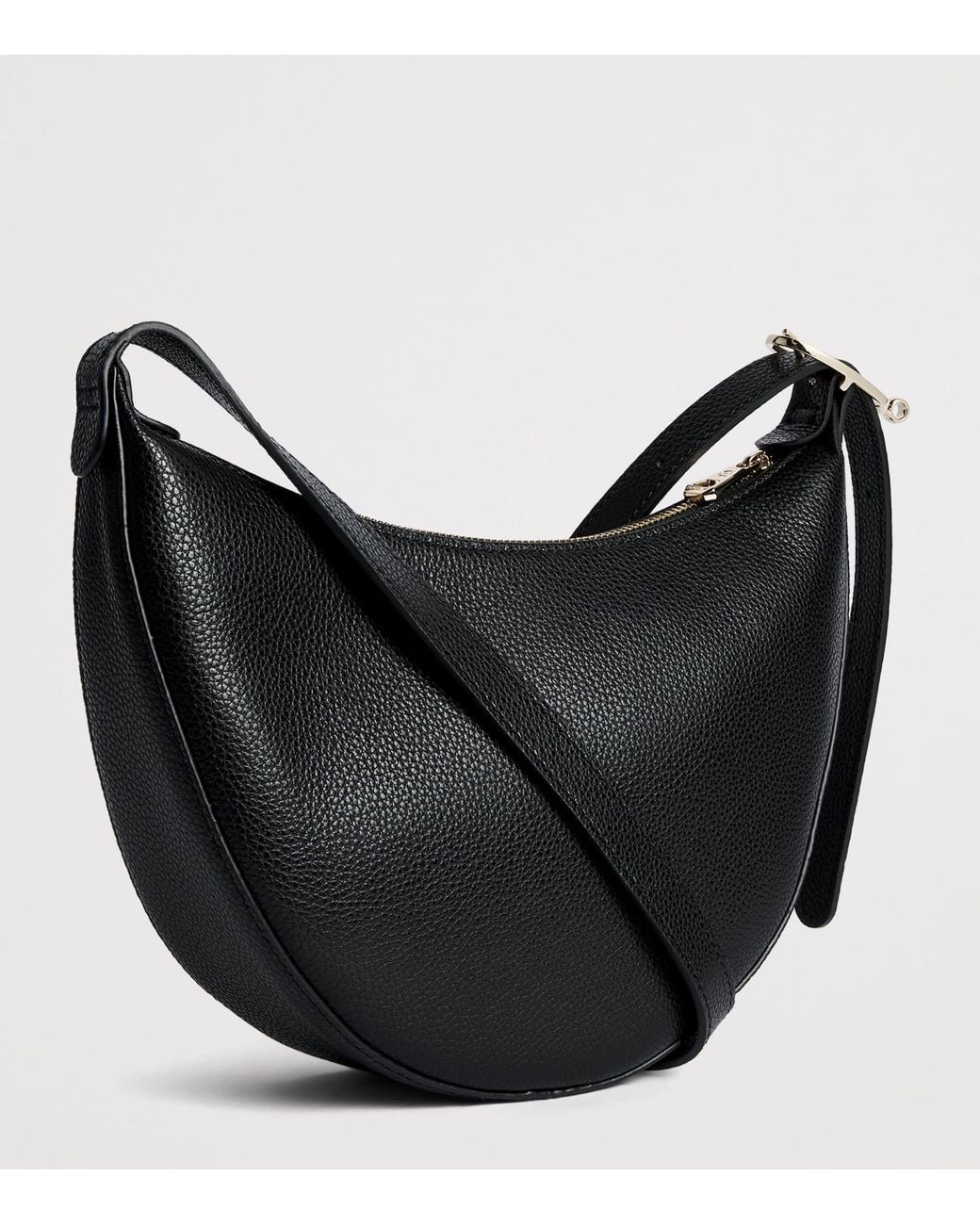 Longchamp Black Leather Le Foulonné Cross-Body Bag