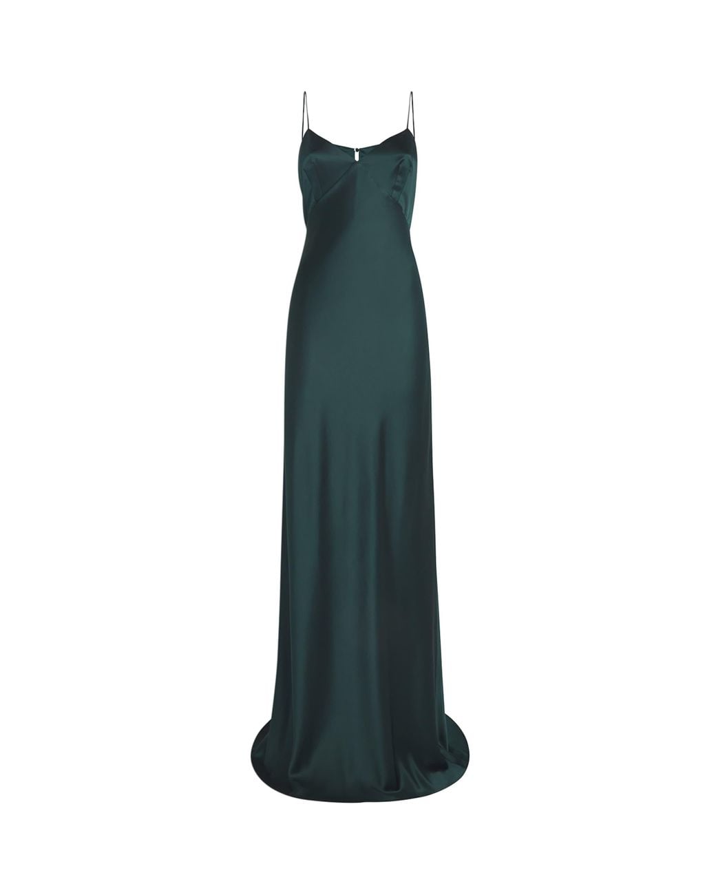 Max Mara Silk A-Line Gown in Green | Lyst