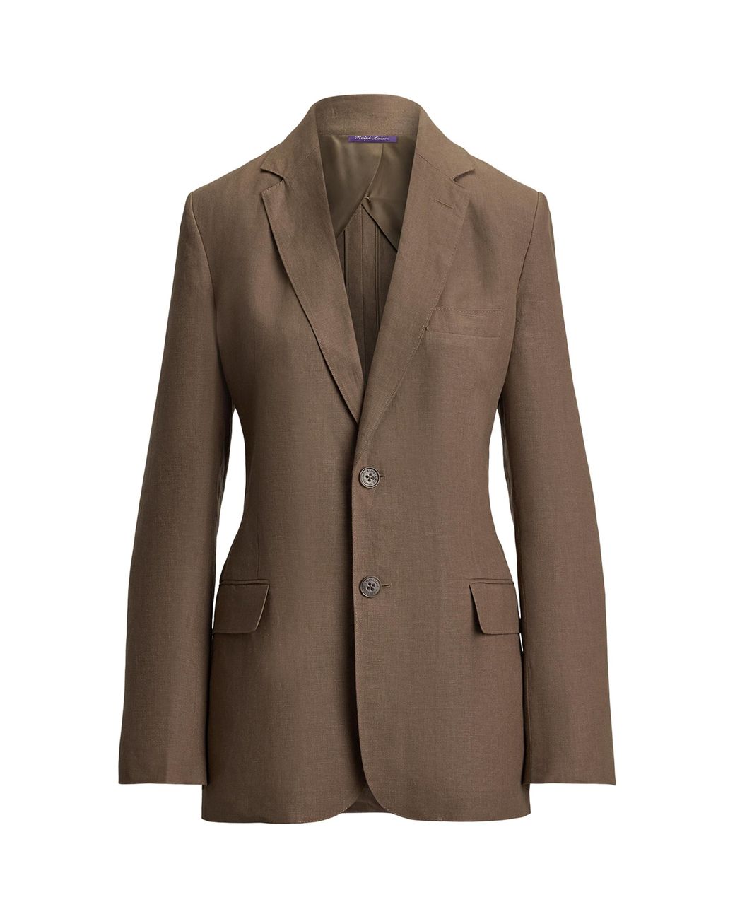 Ralph Lauren Brown Linen Marcy Jacket