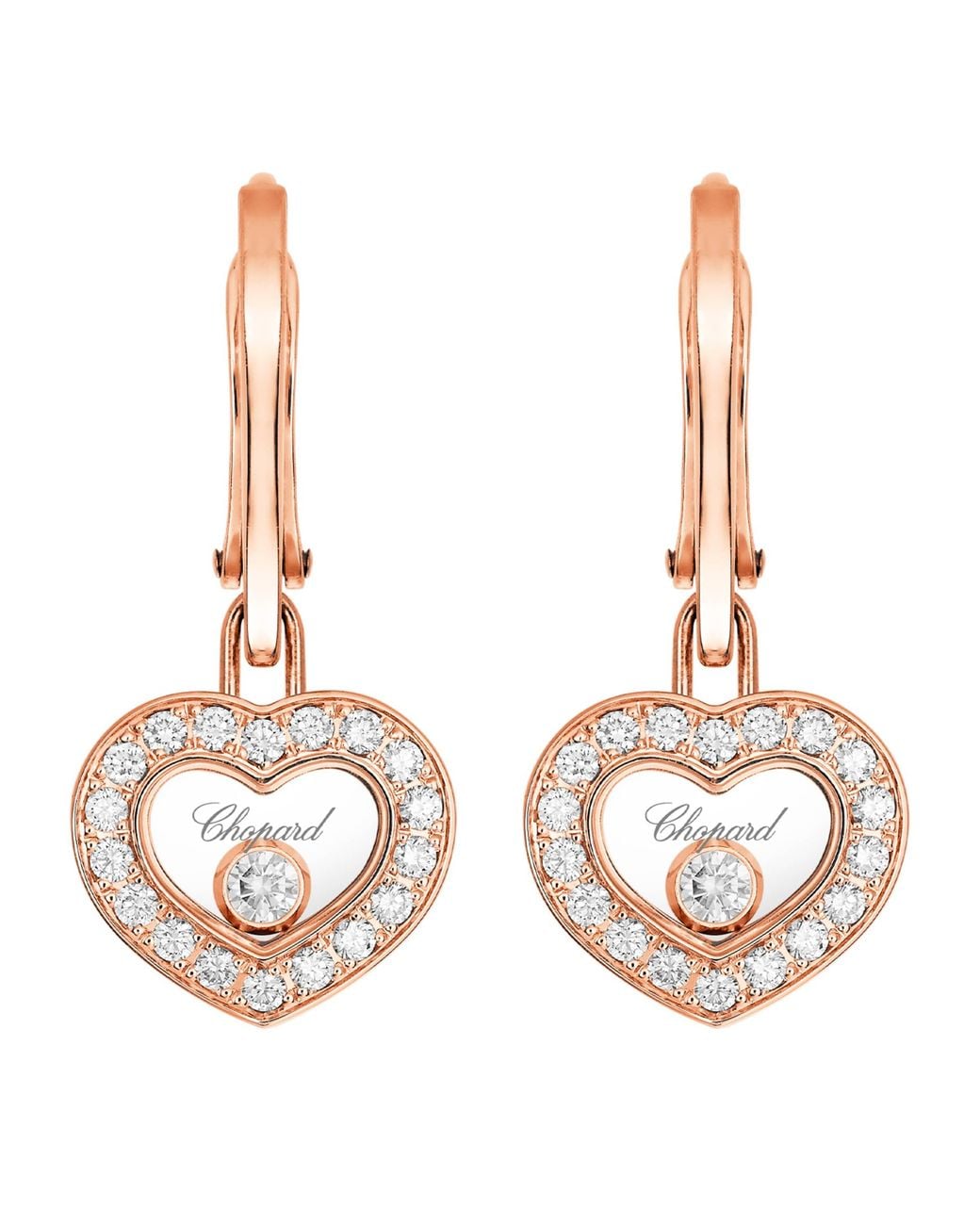 Chopard Metallic And Diamond Happy Diamonds Icons Earrings