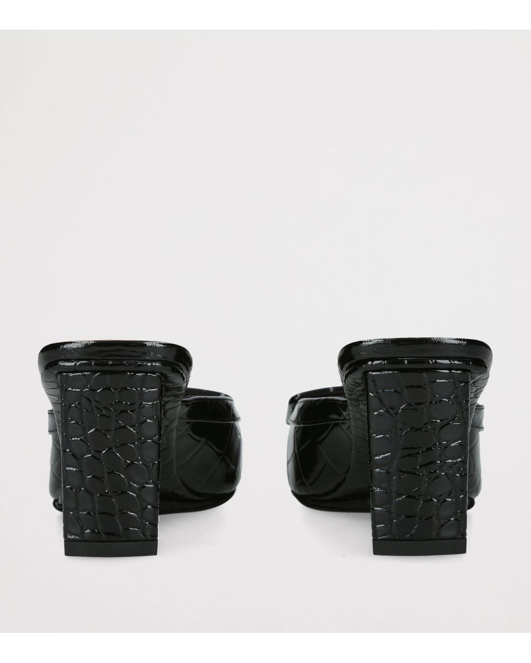 Roger Vivier Black Croc-Embossed Leather Belle Mules 60