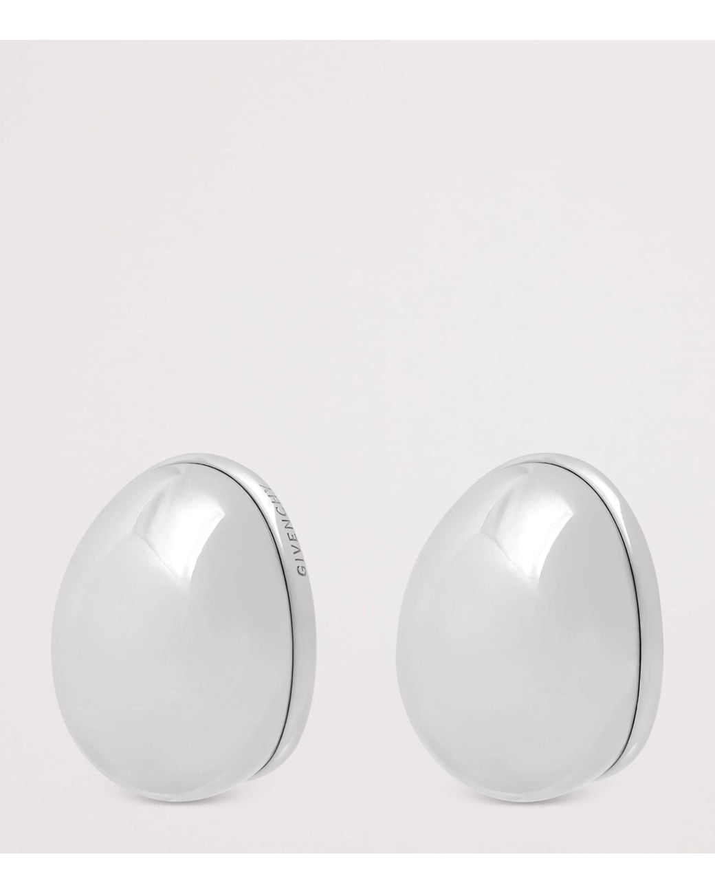 Givenchy Gray Sculpted Cabochon Stud Earrings