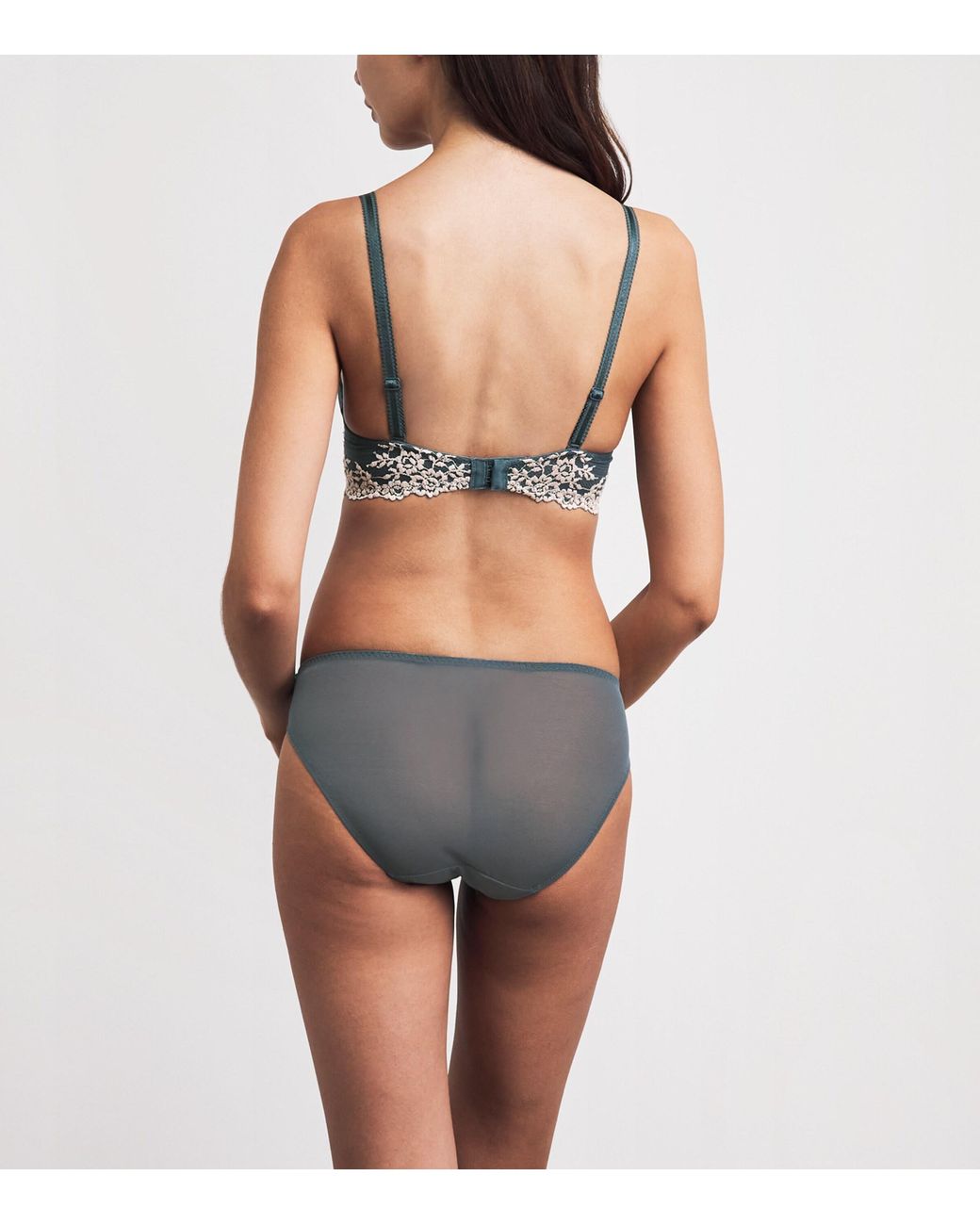 Wacoal Gray Embrace Lace Bikini Briefs